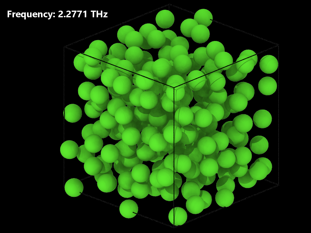 Periodic vibrational motion of atoms in amorphous silicon